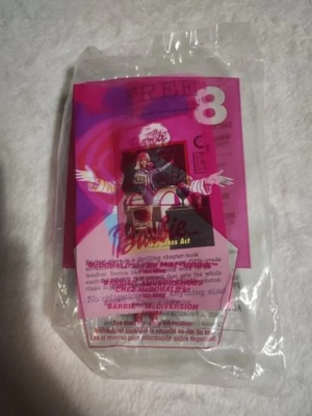 2001 McDonald's Happy Meal Toy Fun Time Barbie # 8 McDonald's Apron Worker NEW